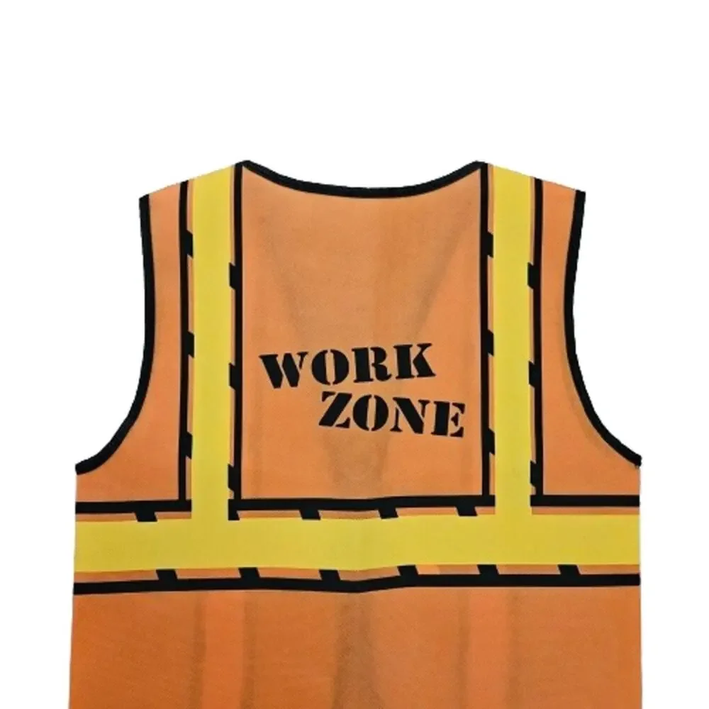 Blue Panda Children's Dress Up Construction Worker Costume Vest One Size
